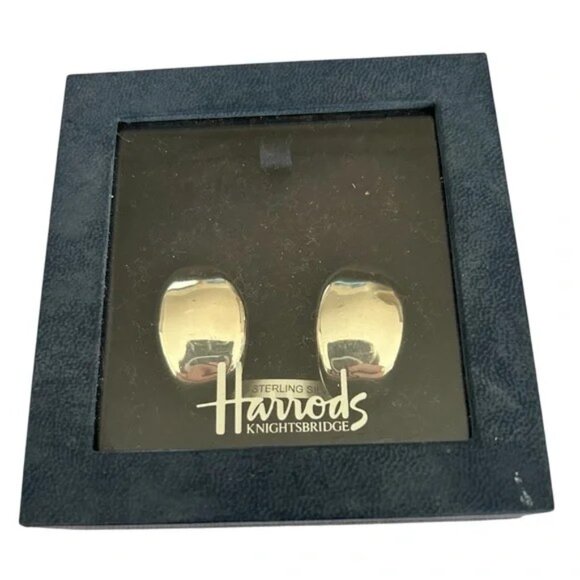 Harrods Sterling Silver Clip On Earrings NWT - Picture 5 of 5